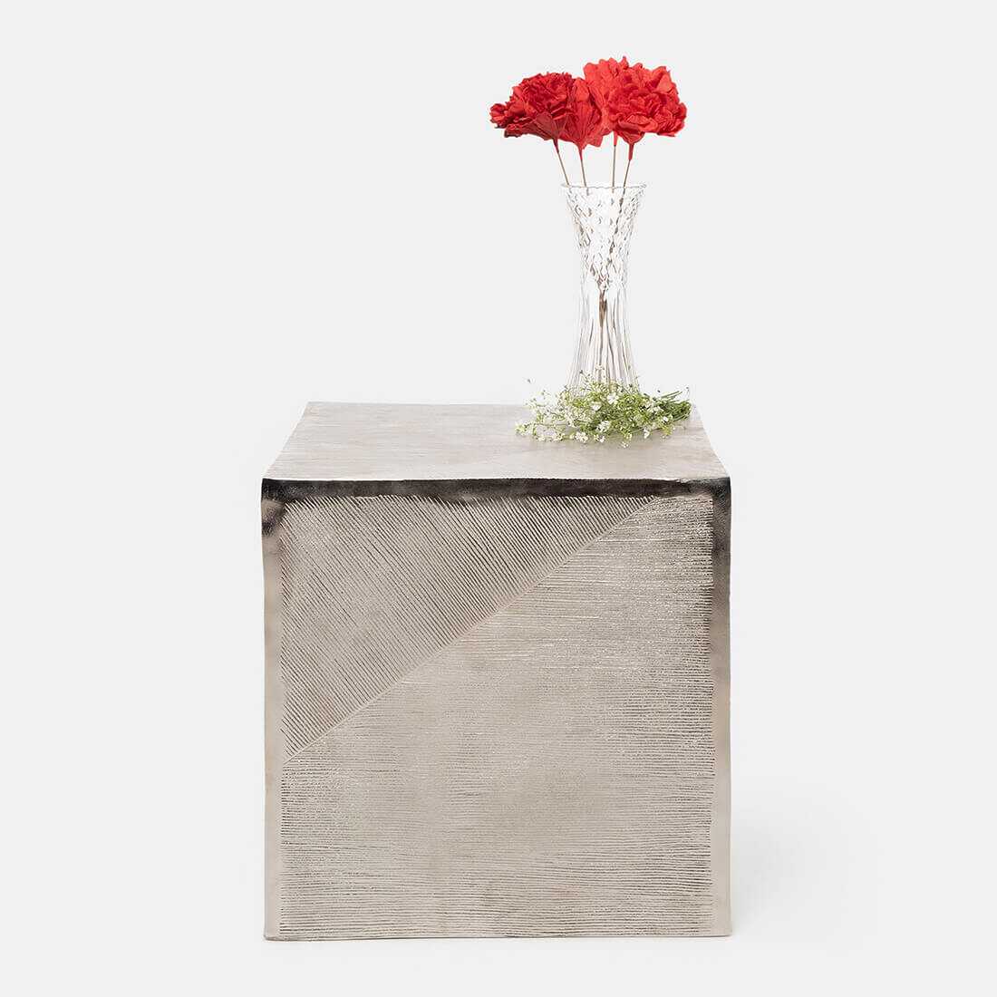 Patterned Block Luxury side table Metal