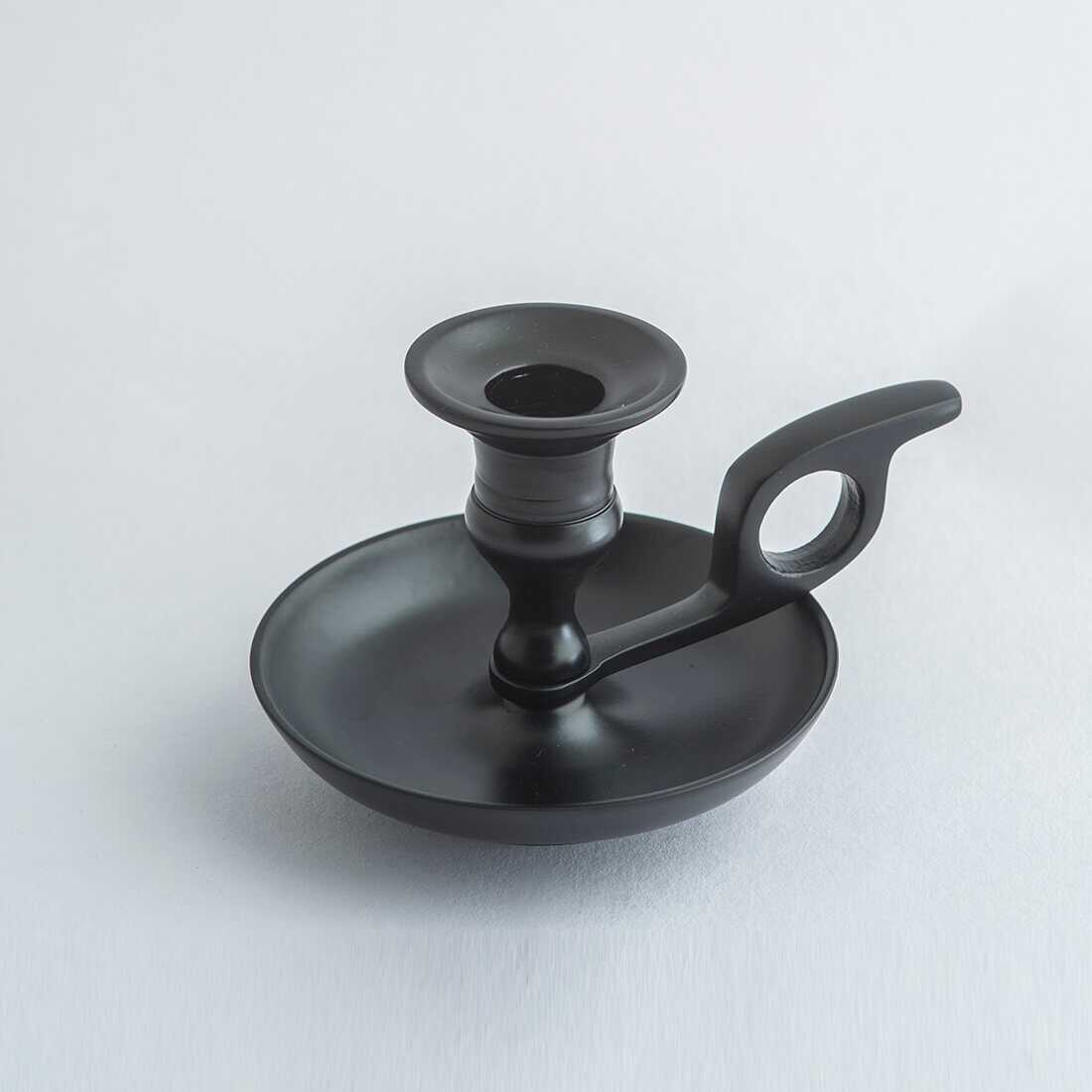 tb3_2 Black metal candle holder india