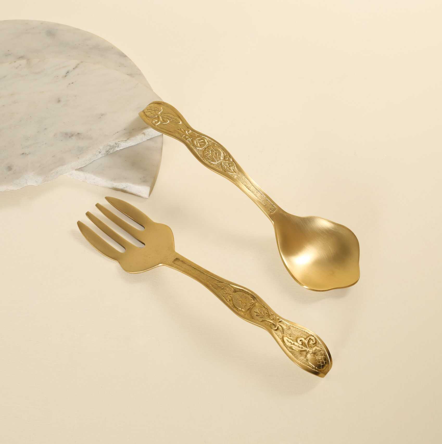 PURI7232 Brass serving spoon set