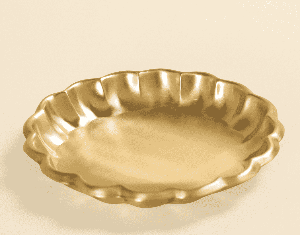 RKBTB42_2 Brass Rose quarter plate