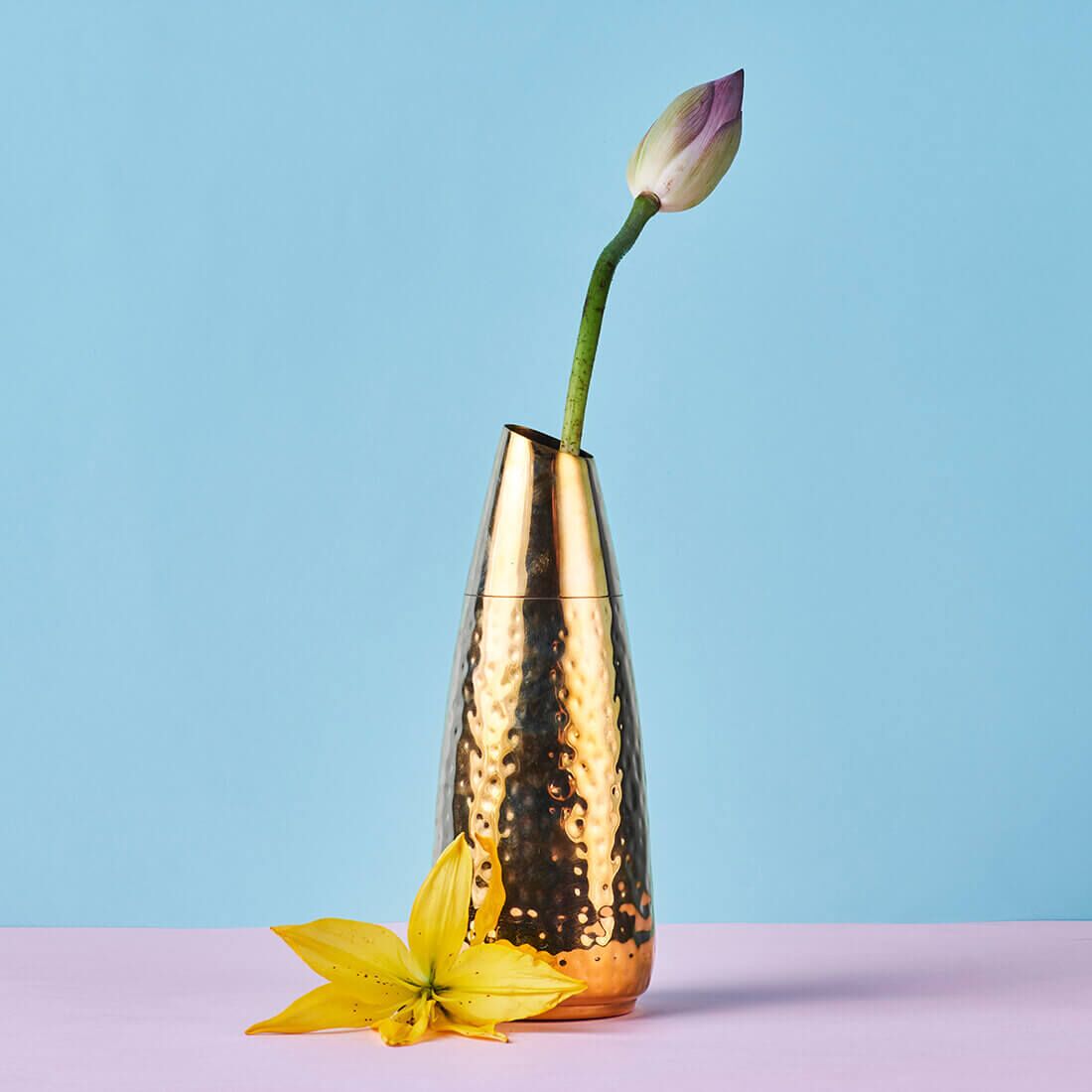 Brass flower vase