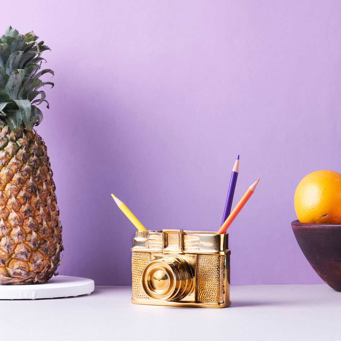 Leica camera Brass pen stand Topp brass