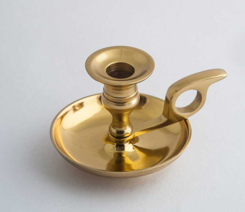 Georgie Brass Gold candle holder