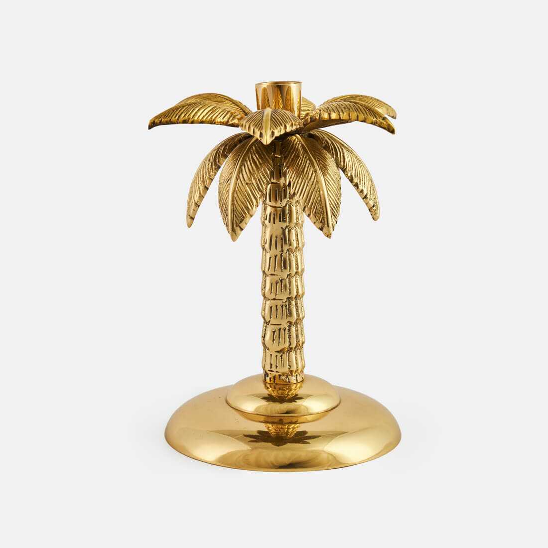 Palm tree brass decor Brass Quirky candle stand