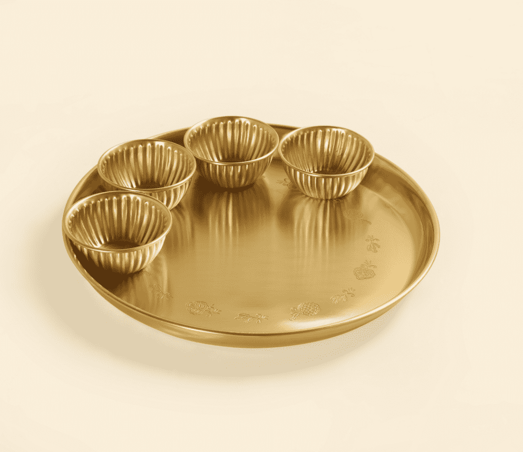 RKBTB48_4 Brass katoris 4 pc set